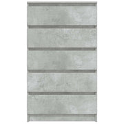 Ladekast 60x36x103 cm bewerkt hout betongrijs