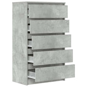 Ladekast 60x36x103 cm bewerkt hout betongrijs