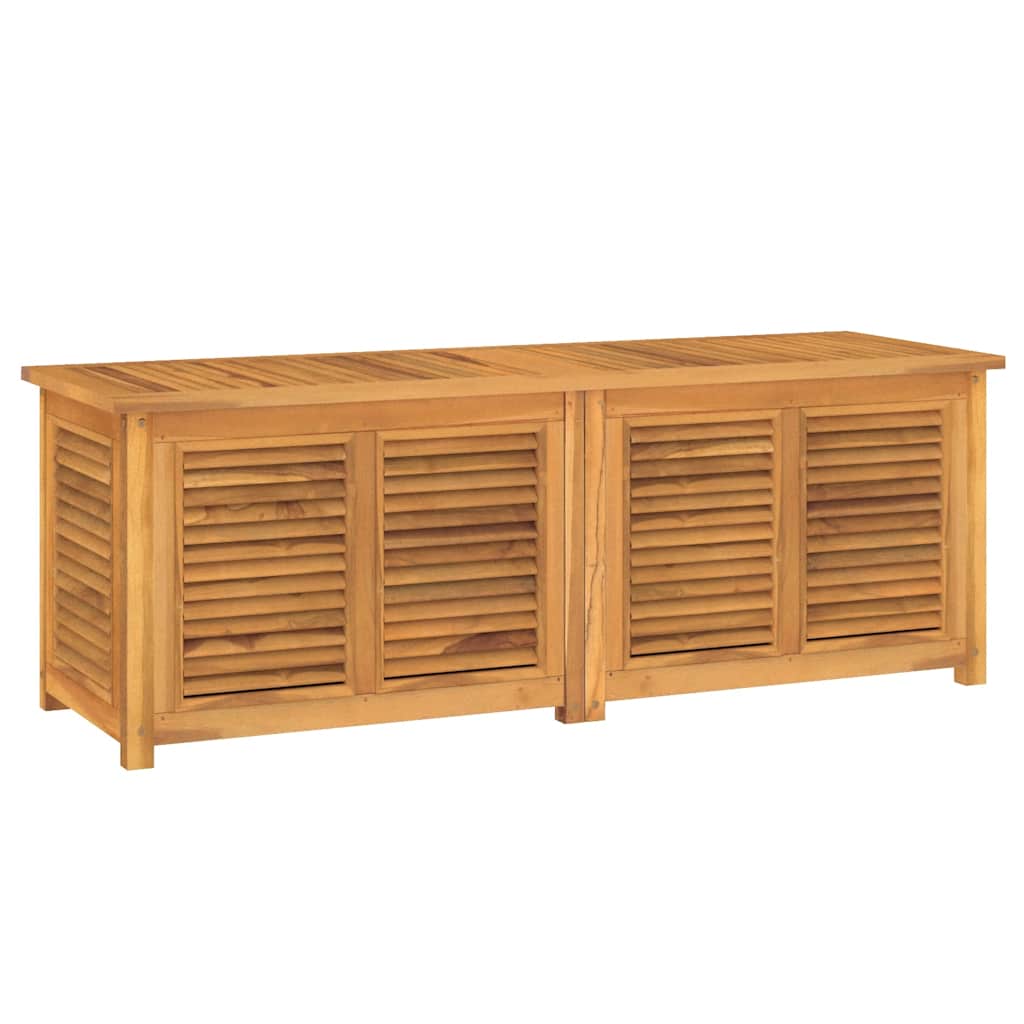 Tuinbox met zak 150x50x55 cm massief teakhout