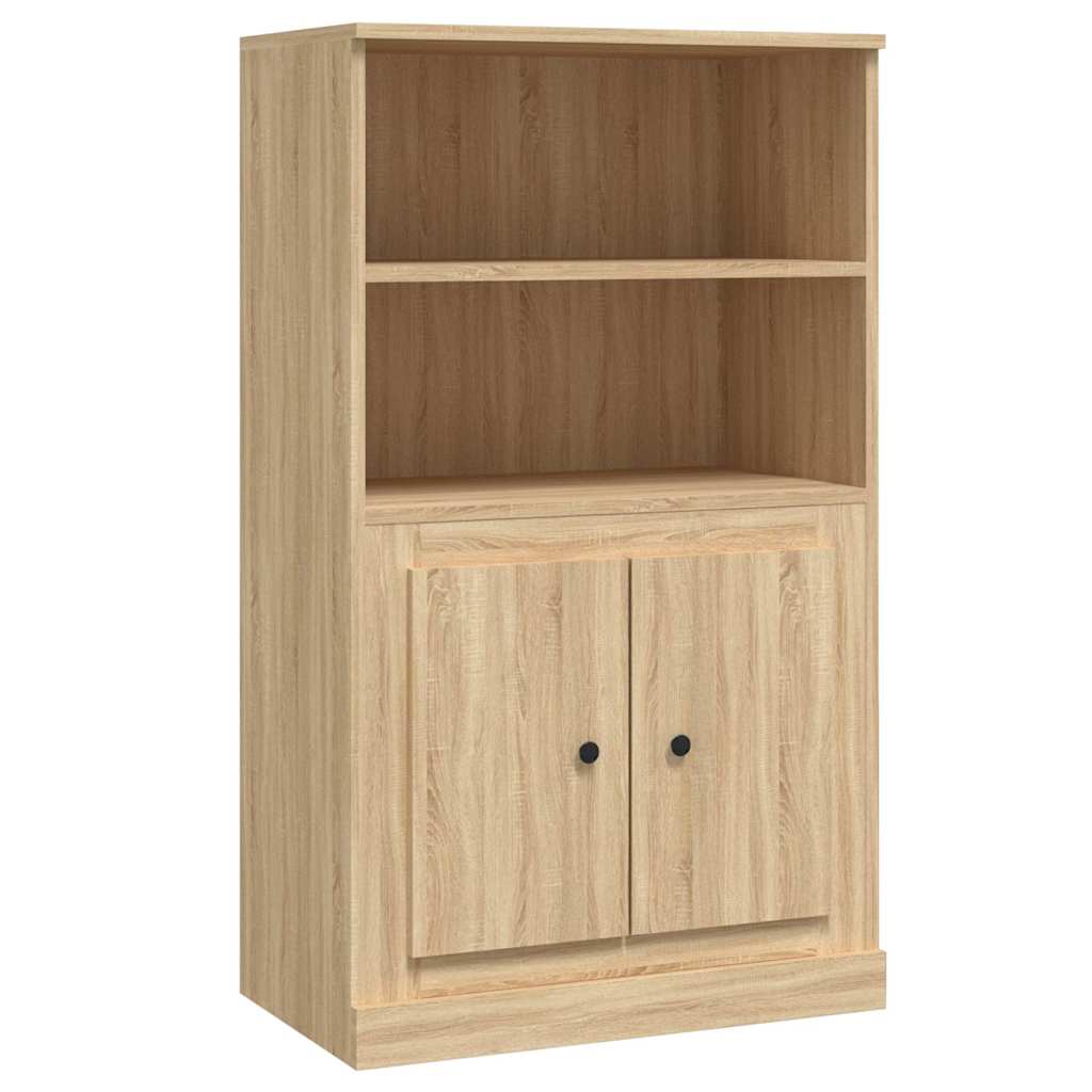 Hoge kast 60x35,5x103,5 cm bewerkt hout sonoma eikenkleurig