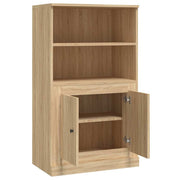 Hoge kast 60x35,5x103,5 cm bewerkt hout sonoma eikenkleurig