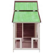 Hondenhok 143x60,5x109 cm massief grenenhout mokkakleurig