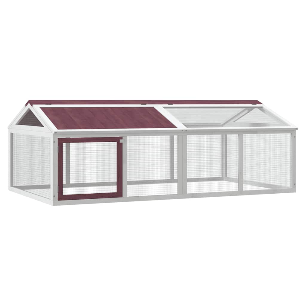 Dierenren 200x112,5x74 cm massief grenenhout mokkakleurig