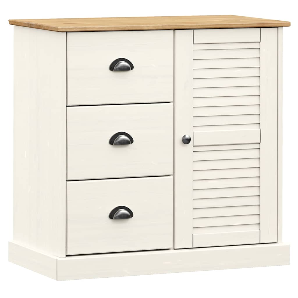 Dressoir met lades VIGO 78x40x75 cm massief grenenhout wit