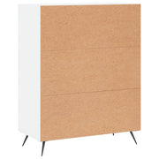 Ladekast 69,5x34x90 cm bewerkt hout wit