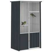 Vogelkooi 115x78x200 cm gegalvaniseerd staal antracietkleur