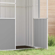 Vogelkooi 115x78x200 cm gegalvaniseerd staal grijs