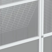 Vogelkooi 115x78x200 cm gegalvaniseerd staal grijs