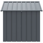 Hondenhok met dak 117x103x102 cm gegalvaniseerd staal zwart
