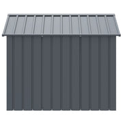 Hondenhok met dak 117x153x123 cm gegalvaniseerd staal antraciet