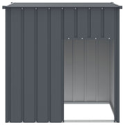 Hondenhok met dak antraciet 110x103x109 cm gegalvaniseerd staal