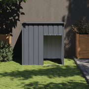 Hondenhok met dak antraciet 110x103x109 cm gegalvaniseerd staal