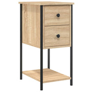 Nachtkastjes 2 st 32x42x70 cm bewerkt hout sonoma eikenkleurig