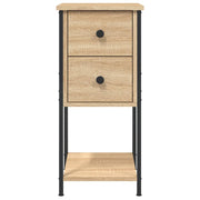 Nachtkastjes 2 st 32x42x70 cm bewerkt hout sonoma eikenkleurig