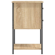 Nachtkastjes 2 st 32x42x70 cm bewerkt hout sonoma eikenkleurig
