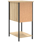Nachtkastjes 2 st 32x42x70 cm bewerkt hout sonoma eikenkleurig