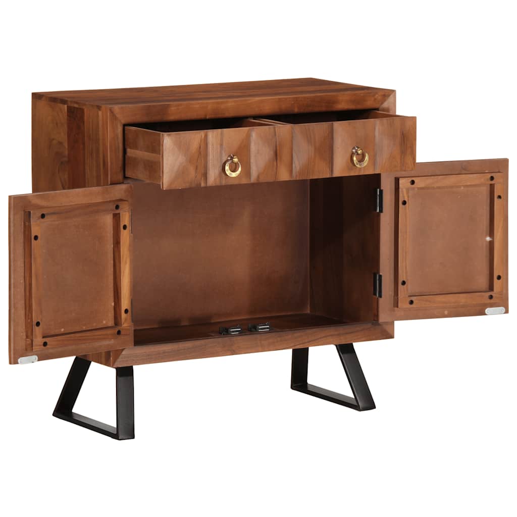 Ladekast 70x35x70 cm massief acaciahout honingbruin