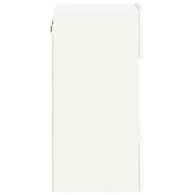 Wandkasten met LED-verlichting voor tv 2 st 40x30x60,5 cm wit