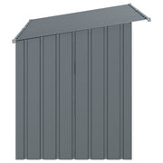 Hondenhok met dak 153x91x110 cm staal antracietkleurig