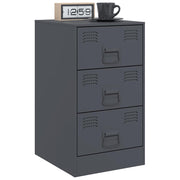 Nachtkastjes 2 st 34,5x39x62 cm staal antracietkleurig