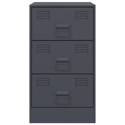 Nachtkastjes 2 st 34,5x39x62 cm staal antracietkleurig