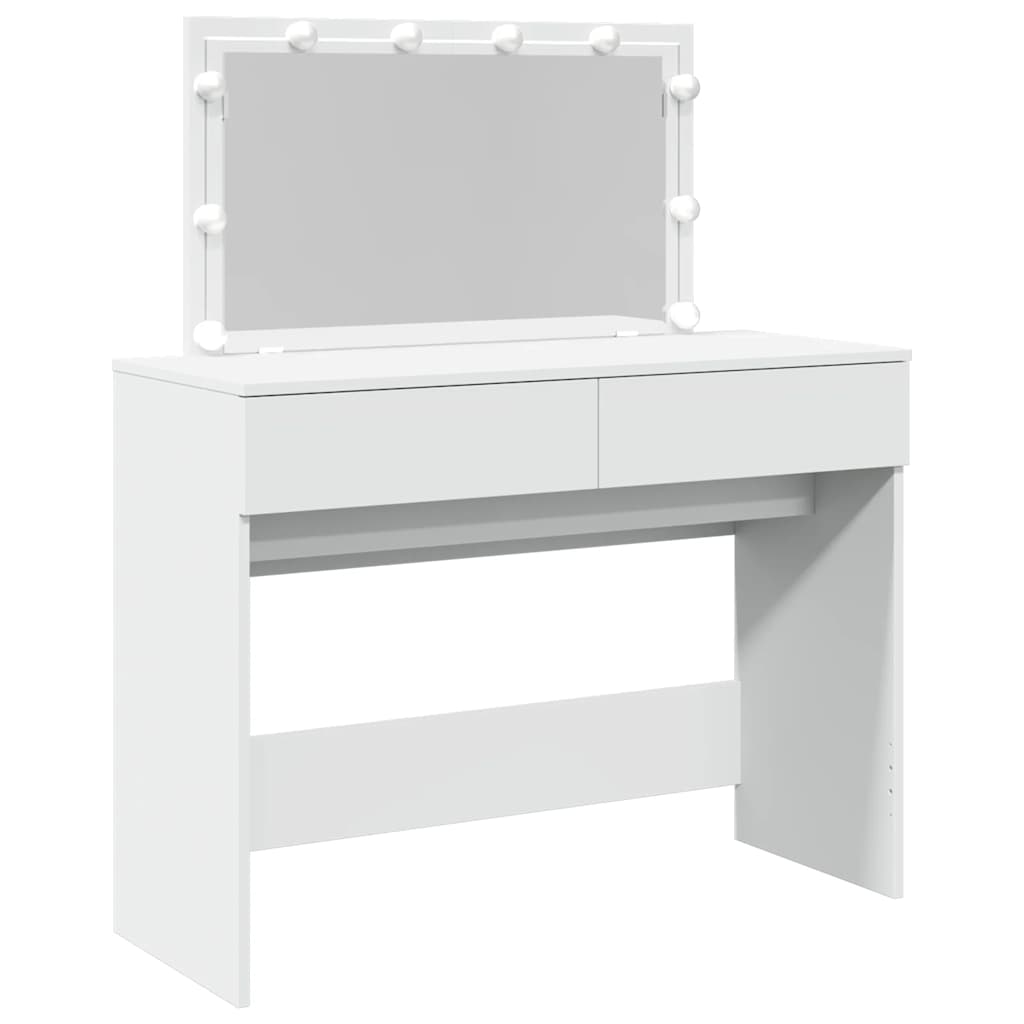 Kaptafel met LED-verlichting 100x40x120 cm wit
