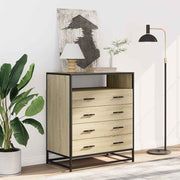 Ladekast 70x41x83,5 cm bewerkt hout sonoma eikenkleurig