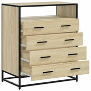 Ladekast 70x41x83,5 cm bewerkt hout sonoma eikenkleurig