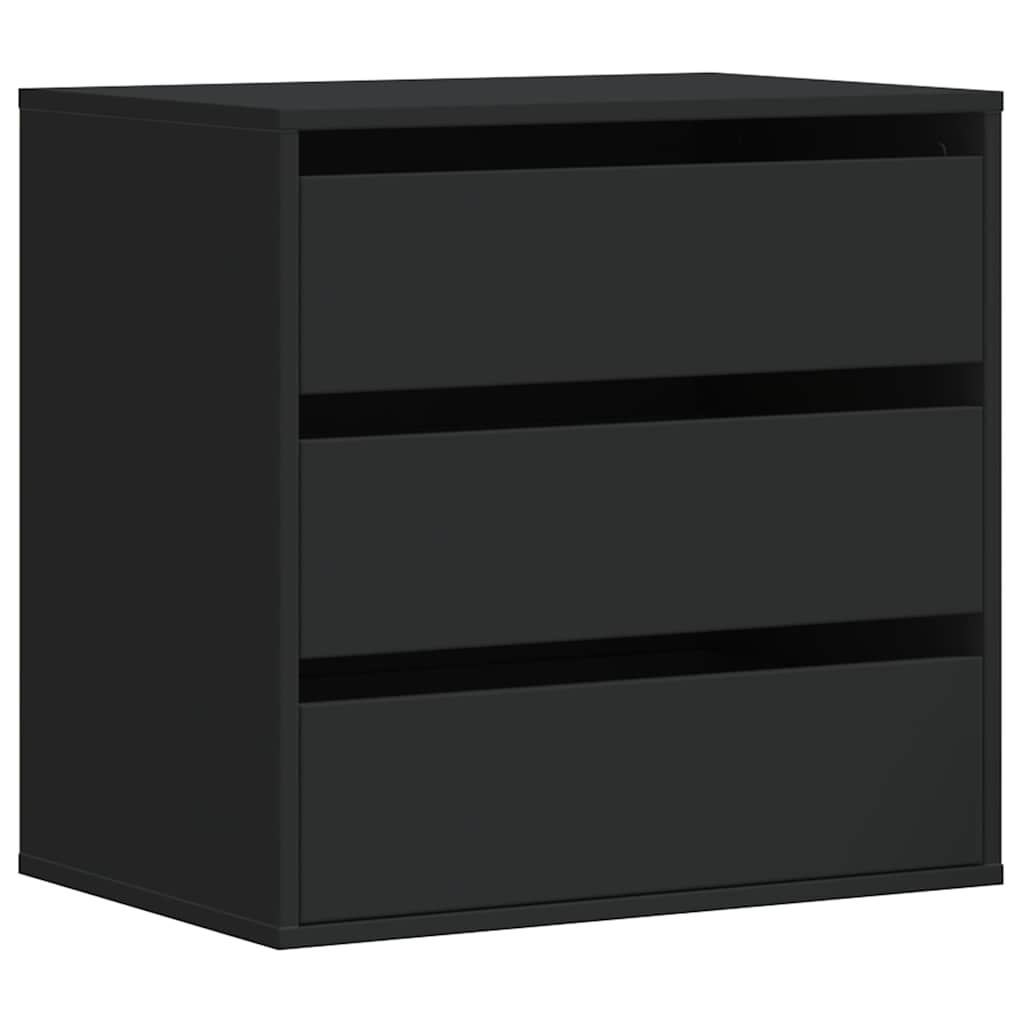 Ladekast 60x41x58 cm bewerkt hout zwart