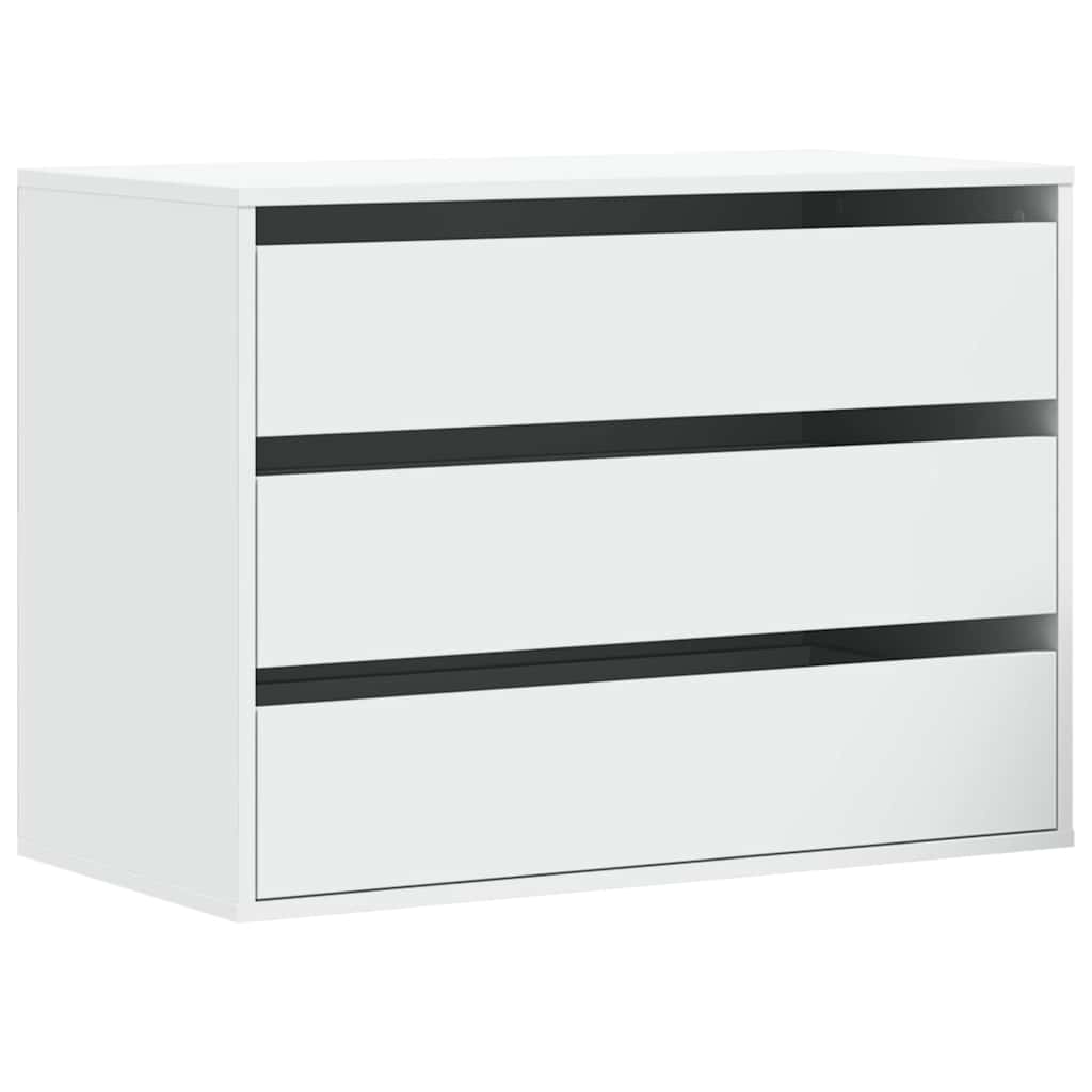 Ladekast 80x41x58 cm bewerkt hout wit