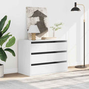 Ladekast 80x41x58 cm bewerkt hout wit