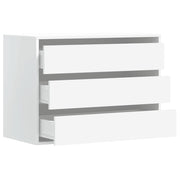 Ladekast 80x41x58 cm bewerkt hout wit