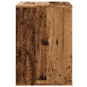 Ladekast 80x41x58 cm bewerkt hout oud houtkleurig