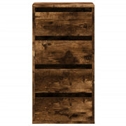 Ladekast 40x41x76 cm bewerkt hout oud houtkleurig