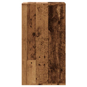Ladekast 40x41x76 cm bewerkt hout oud houtkleurig