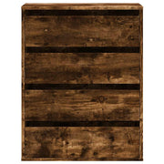 Ladekast 60x41x76 cm bewerkt hout gerookt eikenkleurig
