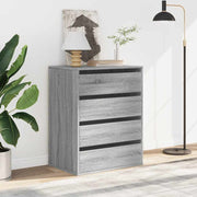 Ladekast 60x41x76 cm bewerkt hout grijs sonoma eikenkleurig