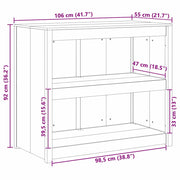 Keukenkast met plank MEPPEL Bruin Eiken 106 x 55 x 92 cm