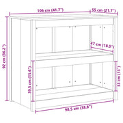 Keukenkast met plank MEPPEL Bruin Eiken 106 x 55 x 92 cm