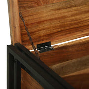 Opbergbox Bruin en zwart 80 x 50 x 50 cm Acaciahout