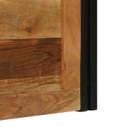Opbergbox Bruin en zwart 80 x 50 x 50 cm Acaciahout