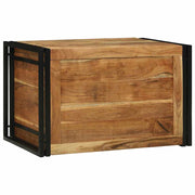 Opbergbox Bruin en zwart 80 x 50 x 50 cm Acaciahout