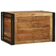Opbergbox Bruin en zwart 80 x 50 x 50 cm Acaciahout