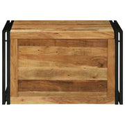 Opbergbox Bruin en zwart 80 x 50 x 50 cm Acaciahout