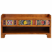 Schoenenbank Honingbruin 100 x 35 x 45 cm Massief Acaciahout