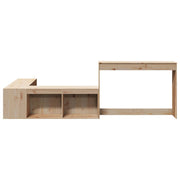 Nachtkastje met bureau 232x122x75 cm massief grenenhout