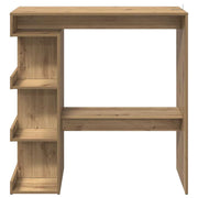 Bartafel met opbergrek 100x48x101,5 cm artisanaal eikenkleurig