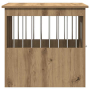 Hondenbench 45x62x59 cm bewerkt hout artisanaal eikenkleurig