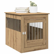 Hondenbench 64,5x80x71 cm bewerkt hout artisanaal eikenkleur