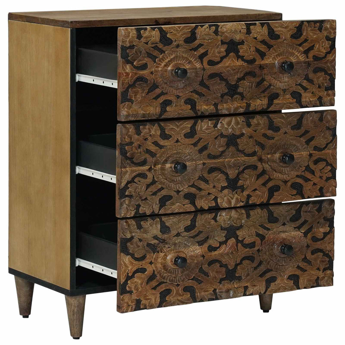 Opbergdressoir Bruin 60 x 33,5 x 75 cm massief mangohout